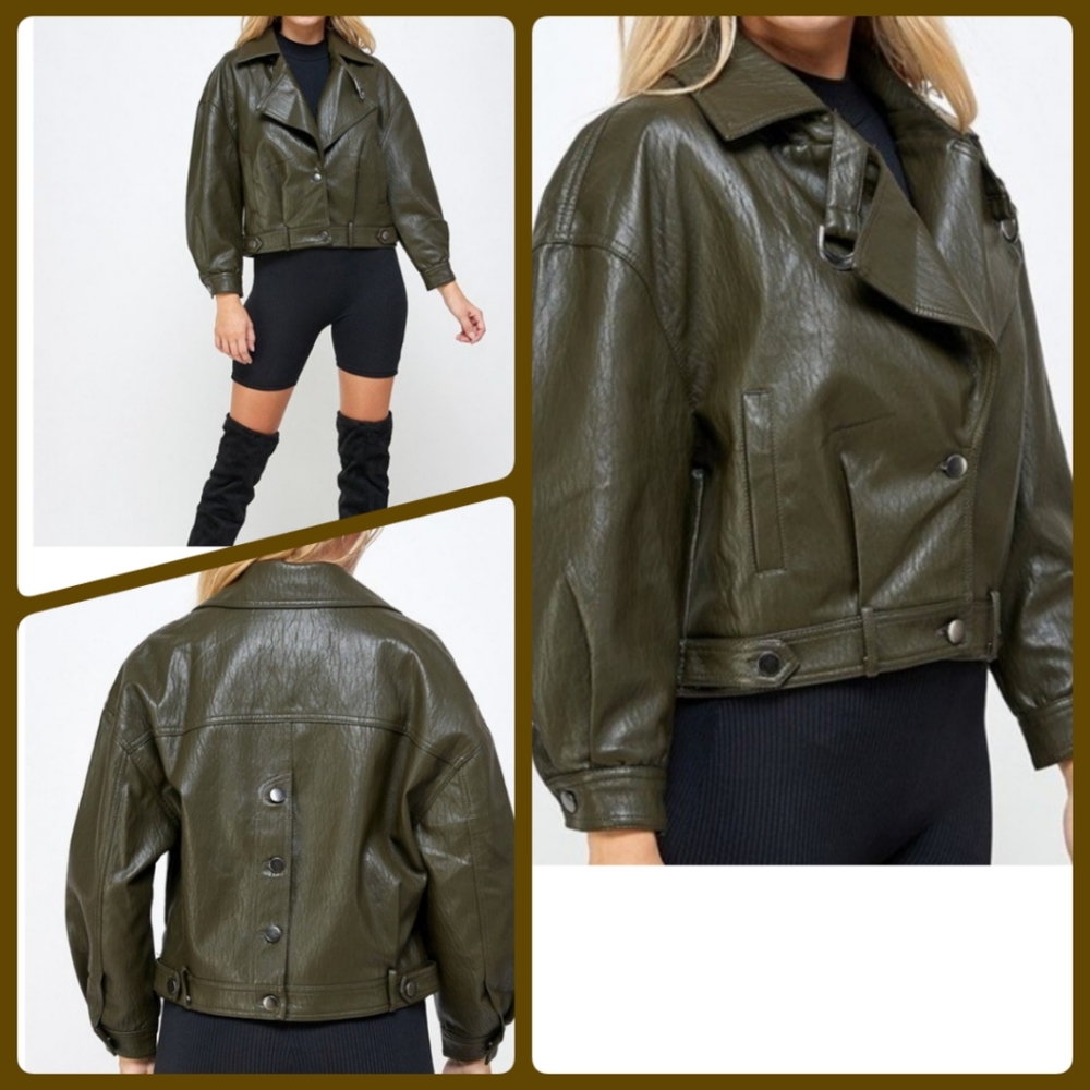 Rivir Army Green Vegan Jacket